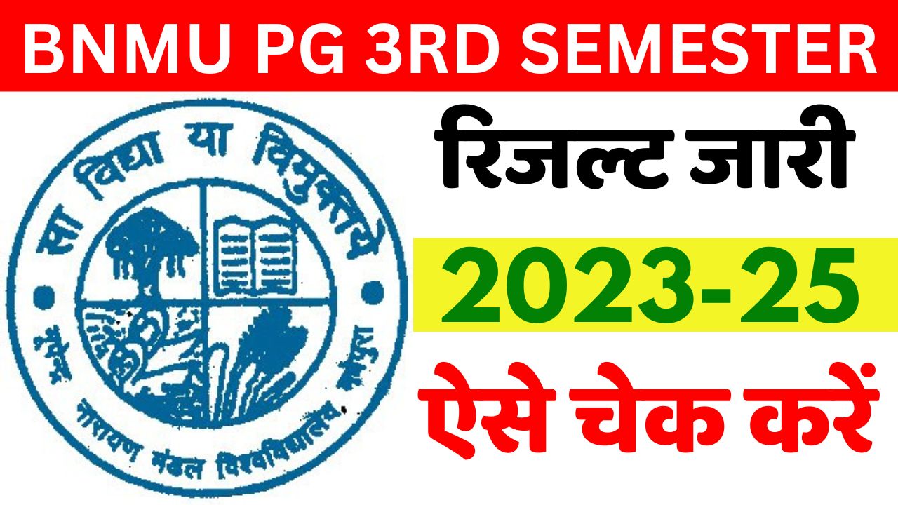 BNMU Madhepura PG 3rd Sem Result 2025
